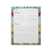 Groente geïnspireerd recept notitieblok (Gedraaid)