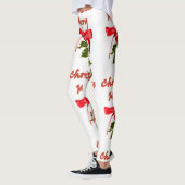 groente kerst rode bruine maretak leggings (Links)