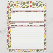 Groente Receptblad (Voorkant / Achterkant)