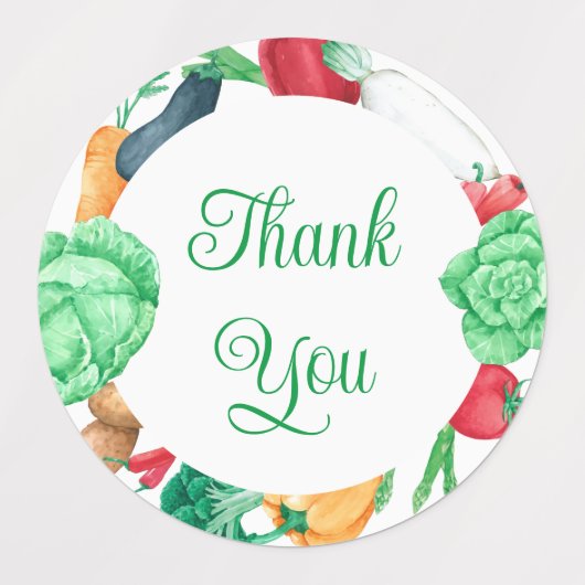 Groenteborder Dank U Labels (Design 1)