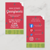 groentegelers watermeloencafé - fruit en veg - sho visitekaartje (Voorkant / Achterkant)