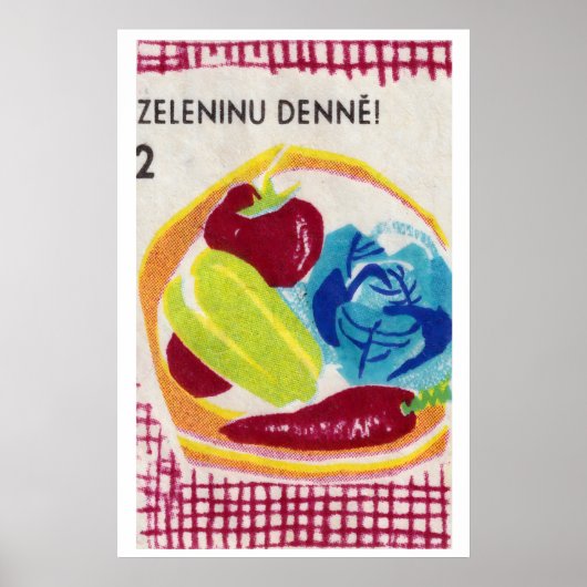 Groentekom Matchbox Kunstprint, Tsjechoslowaaks Poster (Voorkant)