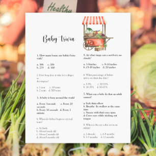 Groenten baby shower Baby Trivia Spel