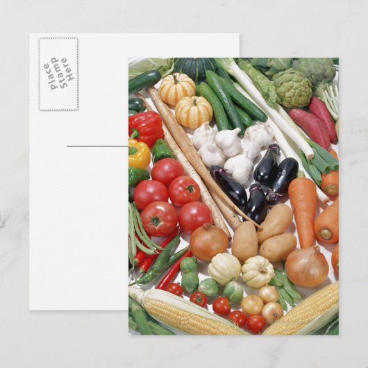 Groenten en fruit 6 briefkaart (Voorkant / Achterkant)