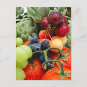Groenten en fruit briefkaart