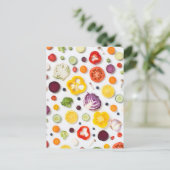 Groenten en fruit briefkaart (Staand voorkant)