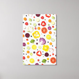 Groenten en fruit canvas afdruk