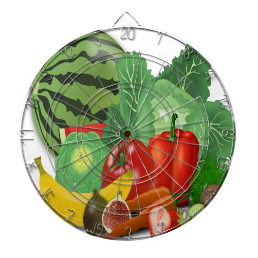 groenten en fruit dartbord (Voorkant)
