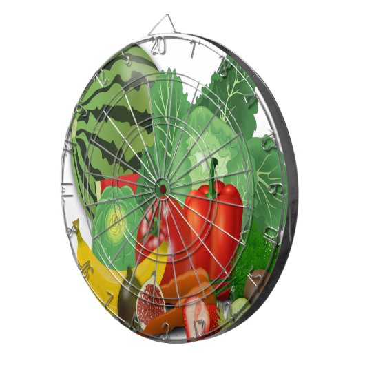 groenten en fruit dartbord (Voorkant Rechts)