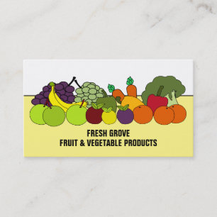 Groenten en fruit, groenteboeren Visitekaartje