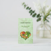 Groenten en fruit Harde schilderachtergrond Visitekaartje (Staand voorkant)