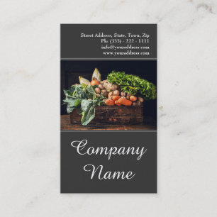 Groenten en fruit -  kaart voor gezond leven visitekaartje