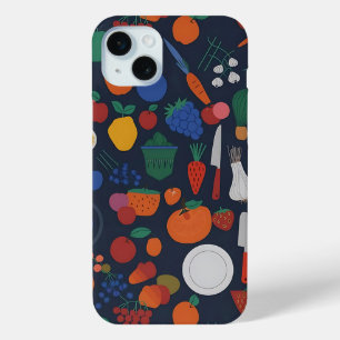 Groenten en fruit Keuken Thema Telefoonhoes iPhone 15 Mini Hoesje