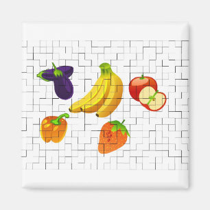 Groenten en fruit Magnet Magneet