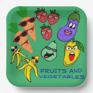 GROENTEN EN FRUIT PAPIEREN BORDJE