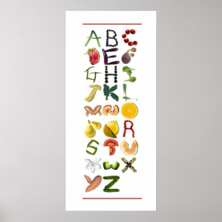 Groenten en fruit poster