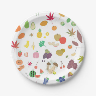 Groenten en fruit Print Papieren Bordje