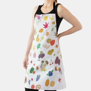 Groenten en fruit Print Schort
