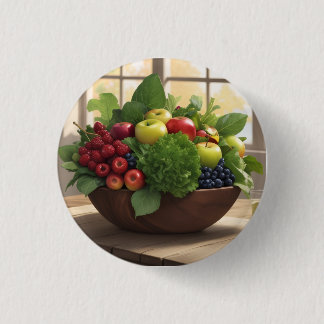 Groenten en fruit ronde button 3,2 cm