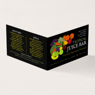 Groenten en fruit, sappelbast, gedetailleerd visitekaartjes