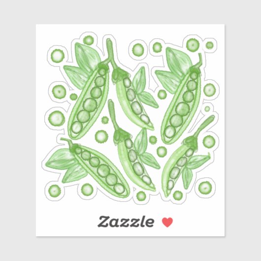 groenten erwten sticker (Vel)