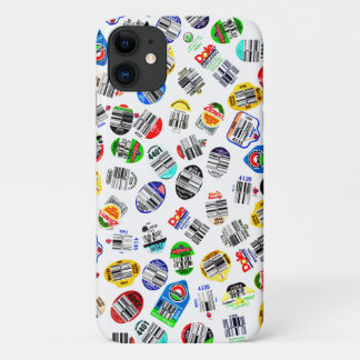 Groenten fruit Barcode Sticker Patroon iPhone 11 Hoesje
