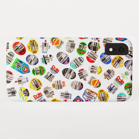 Groenten fruit Barcode Sticker Patroon Case-Mate iPhone Case (Achterkant (horizontaal))