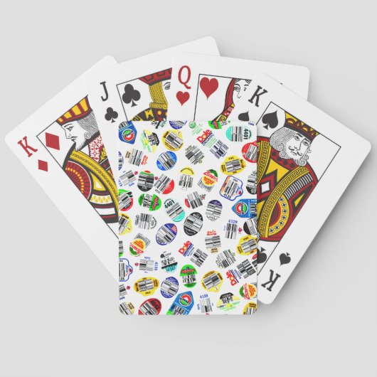 Groenten fruit Barcode Sticker Patroon Pokerkaarten (Achterkant)
