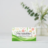 Groenten Illustratiepatroon Visitekaartje (Staand voorkant)