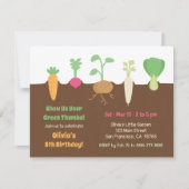 Groenten in de Kinder tuinbouwpartij Kaart (Voorkant)