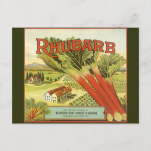  groenten kunnen kunst, Boerderij van Rhubarb, eti Briefkaart