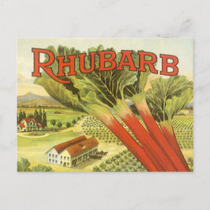  groenten kunnen kunst, Boerderij van Rhubarb, eti Briefkaart