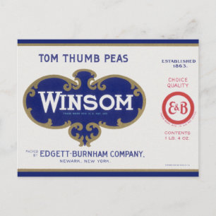 groenten kunnen kunst labelen, winsom erwten briefkaart