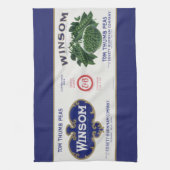 groenten kunnen kunst labelen, winsom erwten theedoek (Verticaal)