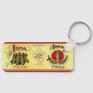 groenten kunnen kunst opnoemen, iona-erwten sleutelhanger