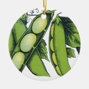  groenten; limabonen, biologisch Boerderij Keramisch Ornament