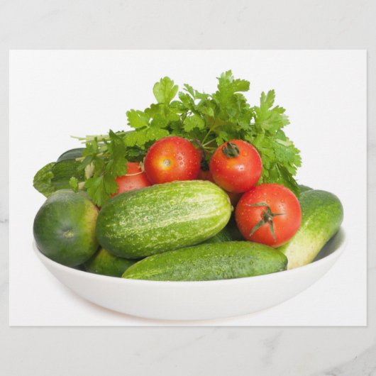 Groenten op wit flyer (Voorkant)