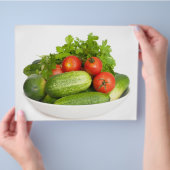 Groenten op wit flyer (Hand)