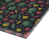 Groenten paprika chili patroon keuken thema snijplank (Hoek)