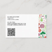 Groenten Patroon Catering QR code Visitekaartje (Achterkant)