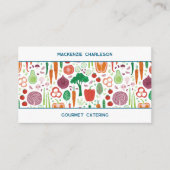 Groenten Patroon Catering QR code Visitekaartje (Voorkant)