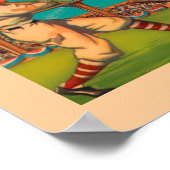 Groenten Veilig eten Vintage en Poster (Hoek)