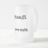 GROENTEN: Wat eten eet. Matglas Bierpul (Voorkant rechts)