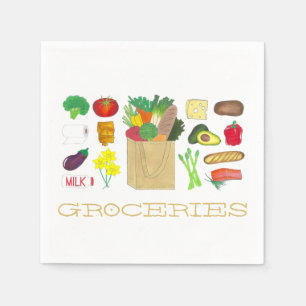 Groentenboer- en tuinbouwproducten servet
