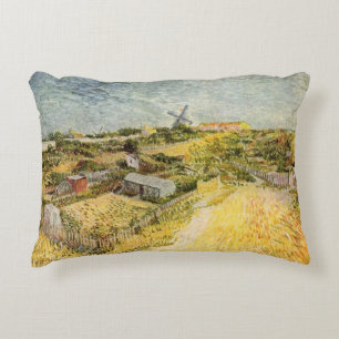 Groentetuinen, Montmartre door Vincent van Gogh Decoratief Kussen