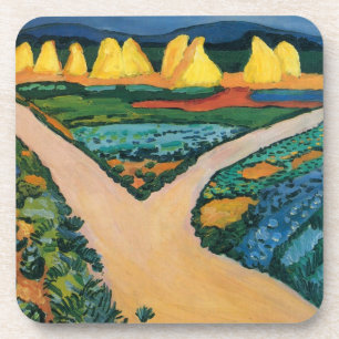 Groentewelden door August Macke, Vintage Fine Art Drankjes Onderzetter