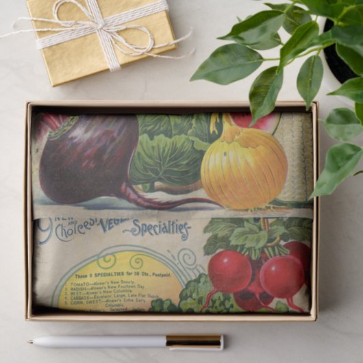  groentezaadcatalogus tissuepapier (Geschenk)