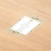 Groenvoorziening Goud RN Verpleegkundige Afstudeer Acryl Uitnodigingen (Laagn)