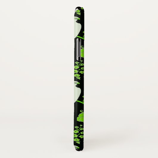 GROENZWARTE ZWART, PARROTS GEMSTONE MONOGRAM Case-Mate iPhone CASE (Achterkant / rechts)