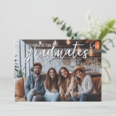 Groep Afstuderen Celebration 1 Pic Meerdere namen Kaart (Staand voorkant)